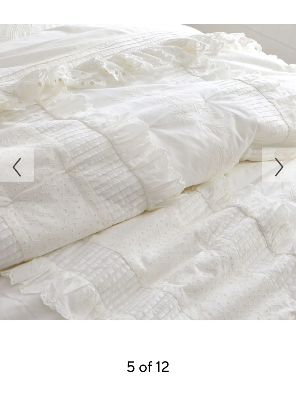 NWT Pottery Barn Teen x LoveShackFancy Eyelet Quilt, Ivory, Twin/Twin XL